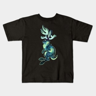 Space Jackalope (Green) Kids T-Shirt